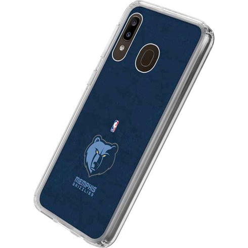 NBA Memphis Grizzlies Distressed Galaxy A20 Clear Case